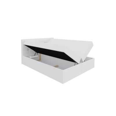 Boxpringová postel 180x200 CAROLA - šedá + topper ZDARMA