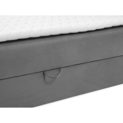 Boxpringová postel 180x200 CARMELA - šedá + topper ZDARMA