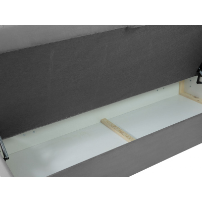 Boxpringová postel 160x200 CARMELA - šedá + topper ZDARMA