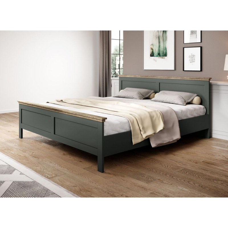 Moderní postel 180x200 EROL - zelená / dub lefkas