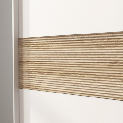 Šatní skříň 150 cm MELODY 6 - bílá / dub sonoma