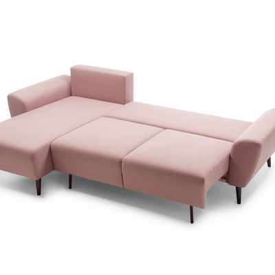 Rohová sedací souprava na nožičkách BOBO - růžová