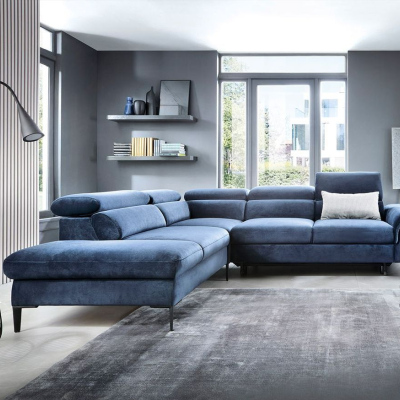 Rohová sedací souprava BENES - modrá