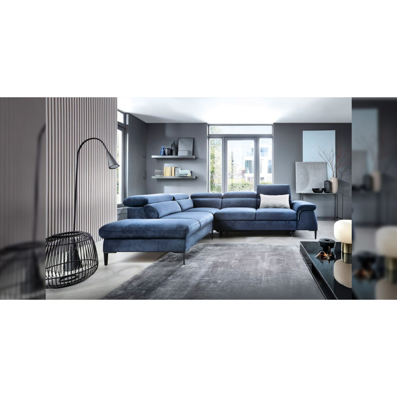 Rohová sedací souprava BENES - modrá