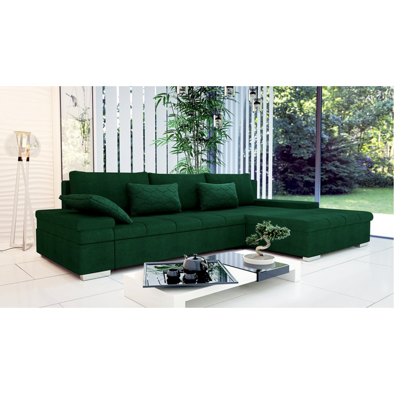 Rohová sedací souprava ZELMA - zelená 4, pravý roh