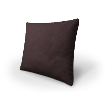 Dekorativní polštář ZANE - hnědá ekokůže