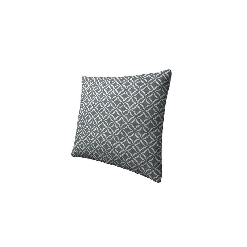 Dekorativní vzorovaný polštář ZANE - šedý 2 / bílý