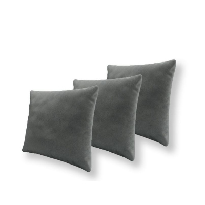 Set tří dekorativních polštářů ZANE - šedý 4