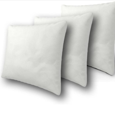Set tří dekorativních polštářů ZANE - bílá ekokůže