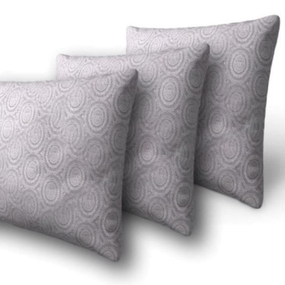 Set tří dekorativních vzorovaných polštářů ZANE - šedý 2