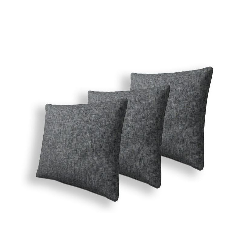 Set tří dekorativních polštářů ZANE - šedý 3