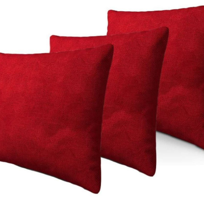 Set tří dekorativních polštářů ZANE - červený 1