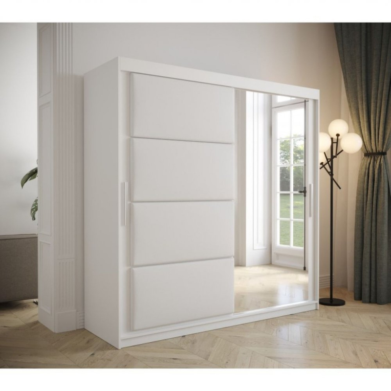 Šatní skříň s posuvnými dveřmi 200 cm TALIA - bílá
