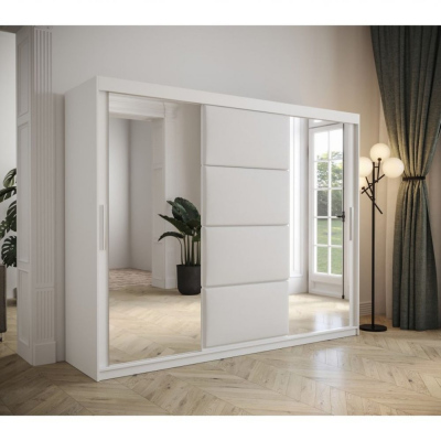 Šatní skříň s posuvnými dveřmi 250 cm TALIA - bílá