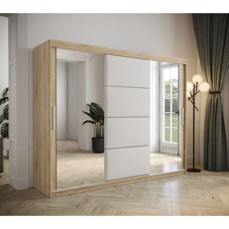Šatní skříň s posuvnými dveřmi 250 cm TALIA - dub sonoma