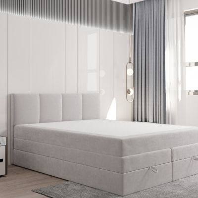Čalouněná postel s úložným prostorem 160x200 PORSHA - šedá