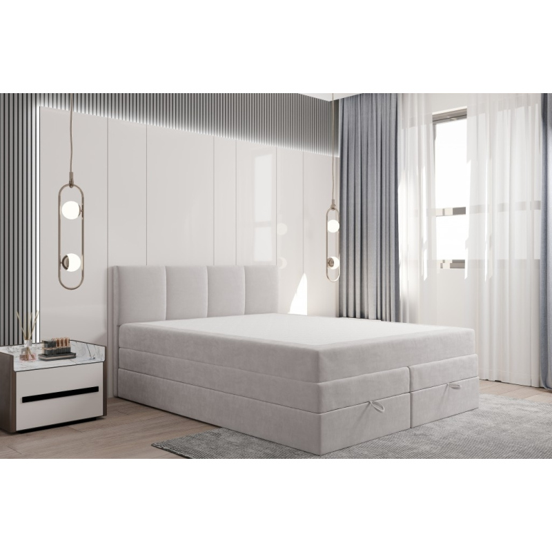 Čalouněná postel s úložným prostorem 180x200 PORSHA - šedá