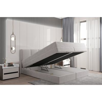 Čalouněná postel s úložným prostorem 180x200 PORSHA - šedá