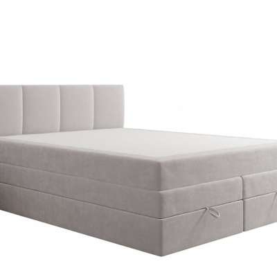 Čalouněná postel s úložným prostorem 200x200 PORSHA - šedá