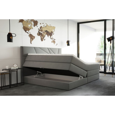 Čalouněná manželská postel 140x200 VEJNAR - šedá