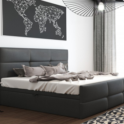 Čalouněná postel 140x200 OTAKAR - šedá