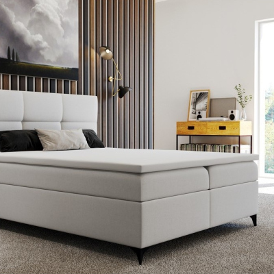 Čalouněná prošívaná postel 140x200 LINDSAY - šedá