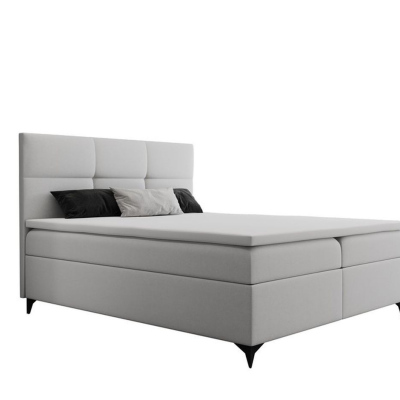 Čalouněná prošívaná postel 140x200 LINDSAY - šedá