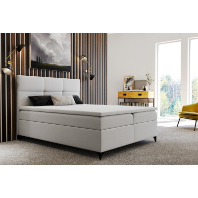 Čalouněná prošívaná postel 180x200 LINDSAY - šedá