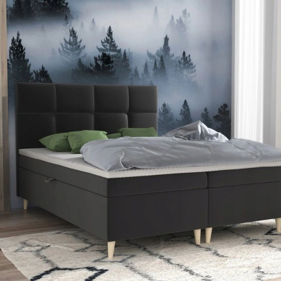 Boxspringová postel 140x200 RONJA - šedá
