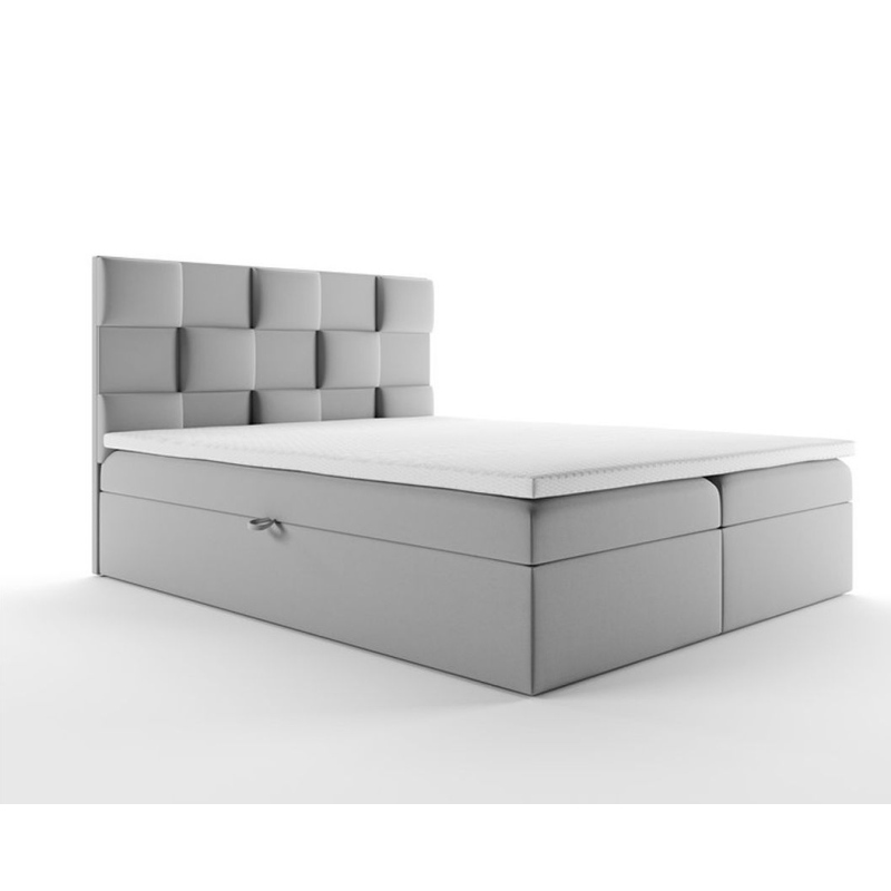 Čalouněná postel s úložným prostorem 180x200 SCOTTY - světle šedá