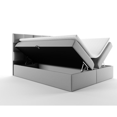 Čalouněná postel s úložným prostorem 180x200 SCOTTY - světle šedá