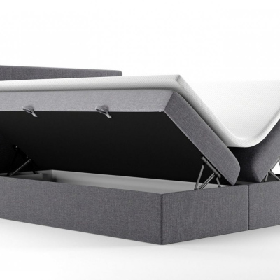 Čalouněná postel s úložným prostorem 180x200 LAKOTA - šedá