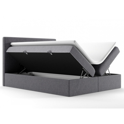 Čalouněná postel s úložným prostorem 180x200 LAKOTA - šedá