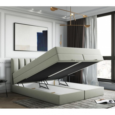 Čalouněná manželská postel 160x200 GILARD - šedá