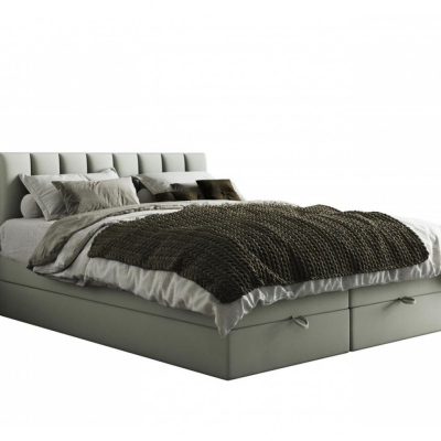 Čalouněná manželská postel 180x200 GILARD - šedá