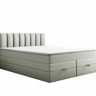 Čalouněná manželská postel 180x200 GILARD - šedá