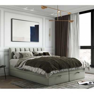 Čalouněná manželská postel 200x200 GILARD - šedá