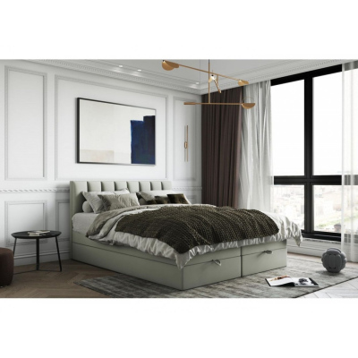Čalouněná manželská postel 200x200 GILARD - šedá
