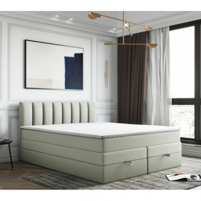 Čalouněná manželská postel 200x200 GILARD - šedá