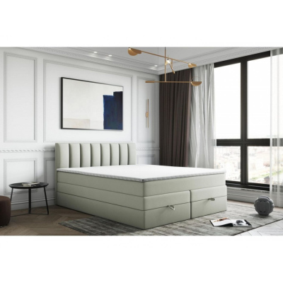 Čalouněná manželská postel 200x200 GILARD - šedá