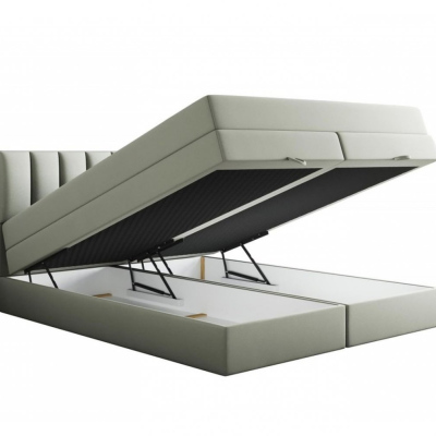 Čalouněná manželská postel 200x200 GILARD - šedá