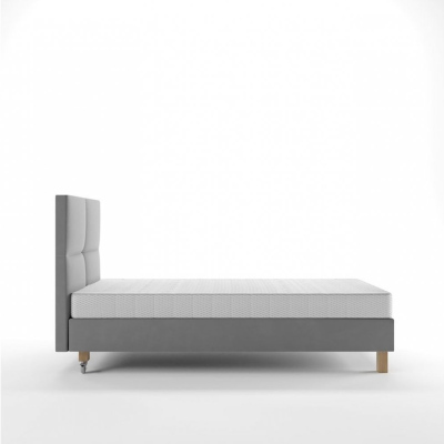 Hotelová postel 90x200 DENI - šedá