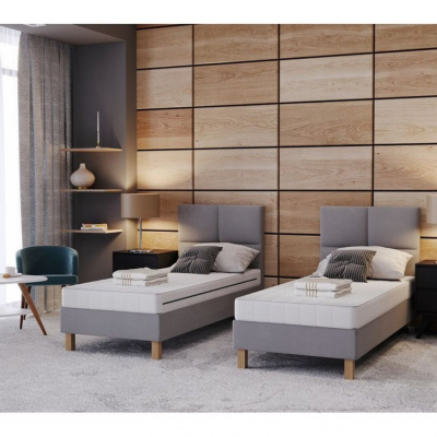 Hotelová postel 90x200 DENI - šedá