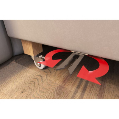 Hotelová postel 140x200 DENI - šedá