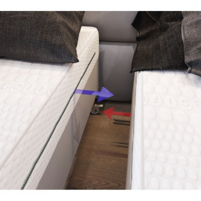 Hotelová postel 160x200 DENI - šedá