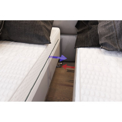 Hotelová postel 160x200 DENI - šedá