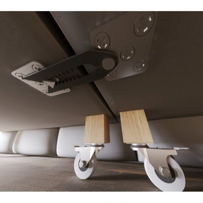 Hotelová postel 160x200 DENI - šedá