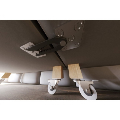 Hotelová postel 160x200 DENI - šedá