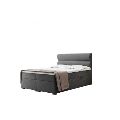 Boxspringová manželská postel PALMIRA 180x200 - černá
