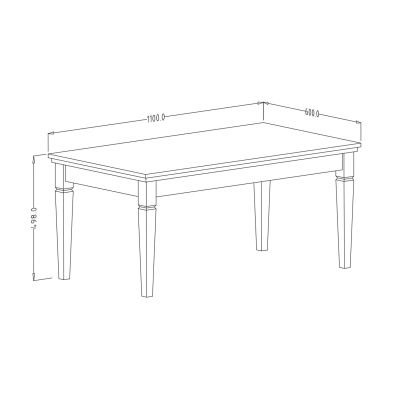 Konferenční stolek EROL - abisko ash / dub lefkas